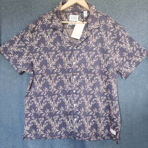 NWT Scotch & Soda Men’s XL Jacquard Knit Camp Tricot Relaxed Fit Button Up Shirt